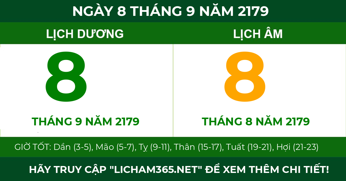 lịch âm ngày 8 tháng 9 năm 2179