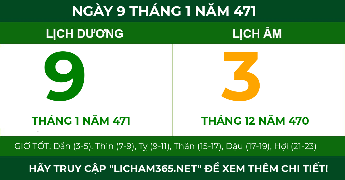 lịch âm ngày 9 tháng 1 năm 471