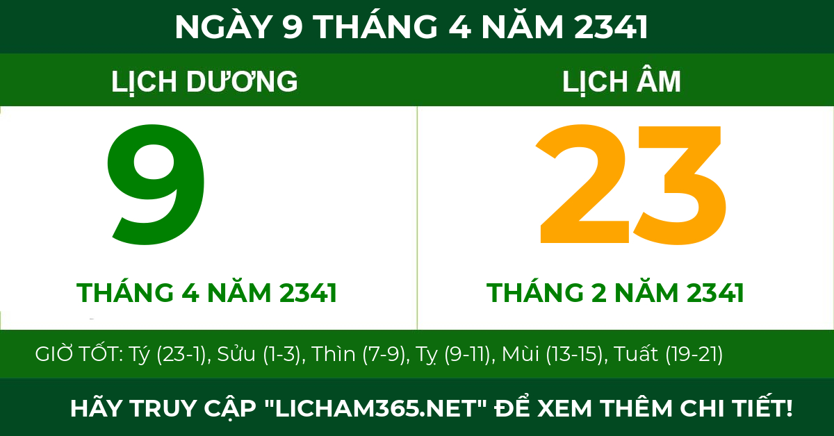 lịch âm ngày 9 tháng 4 năm 2341