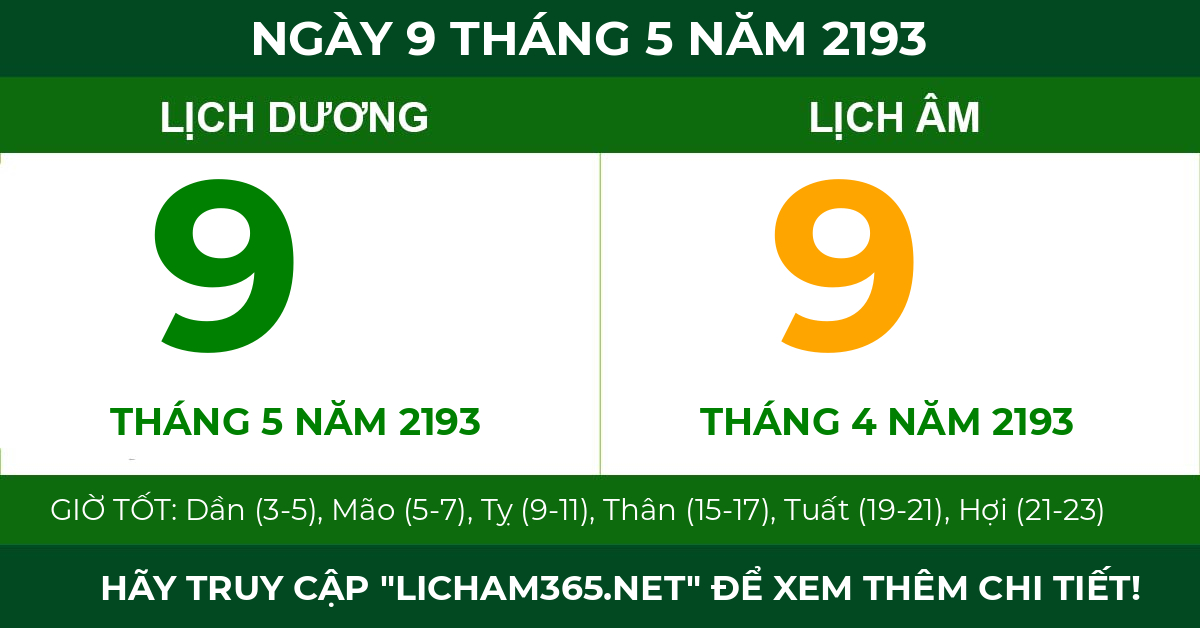 lịch âm ngày 9 tháng 5 năm 2193