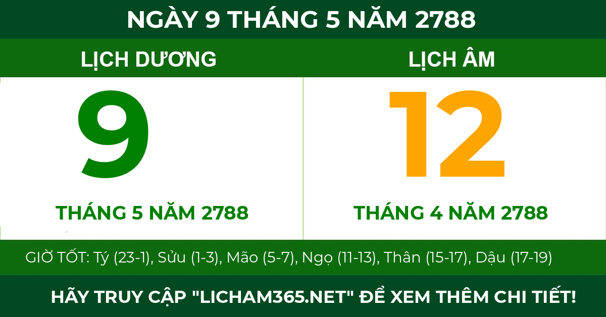 lịch âm ngày 9 tháng 5 năm 2788