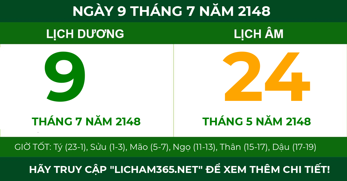 lịch âm ngày 9 tháng 7 năm 2148