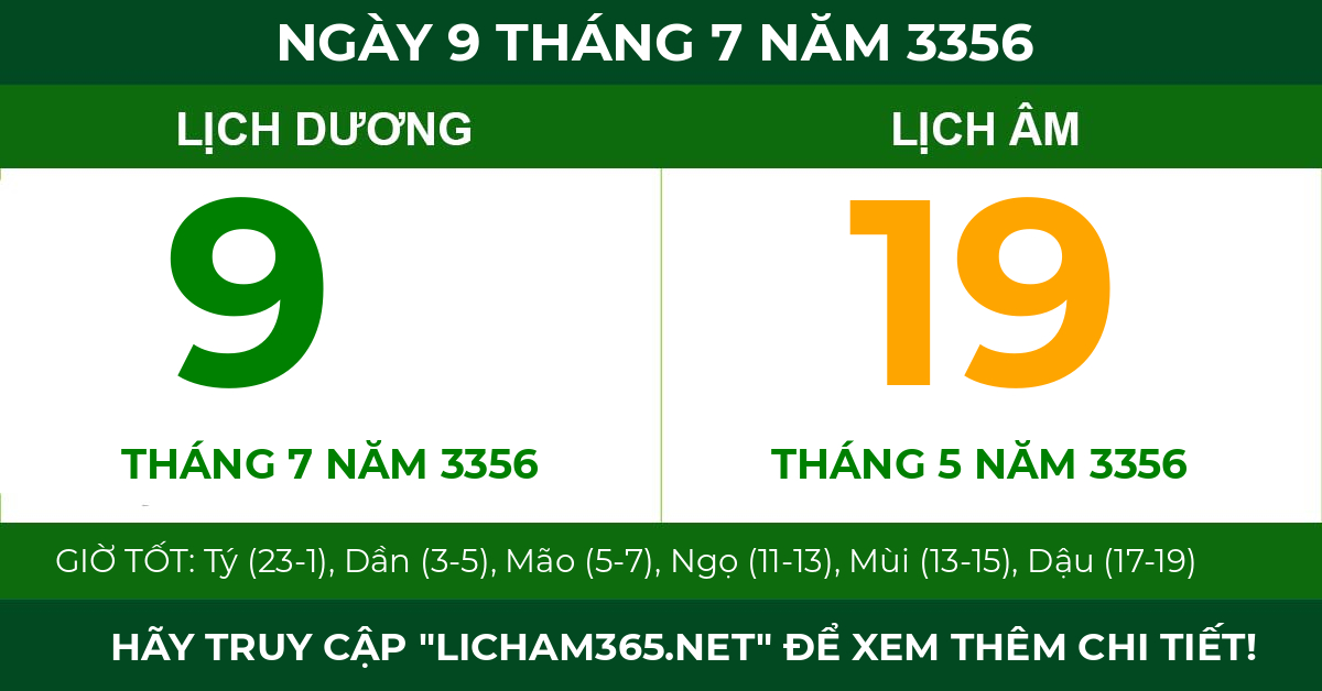 lịch âm ngày 9 tháng 7 năm 3356
