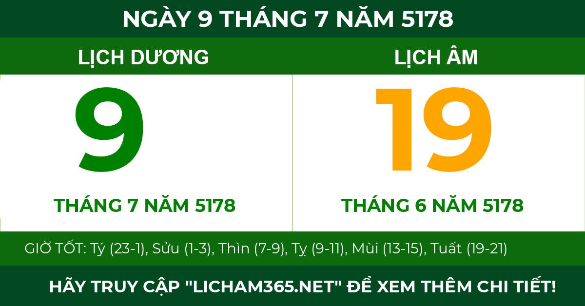 lịch âm ngày 9 tháng 7 năm 5178